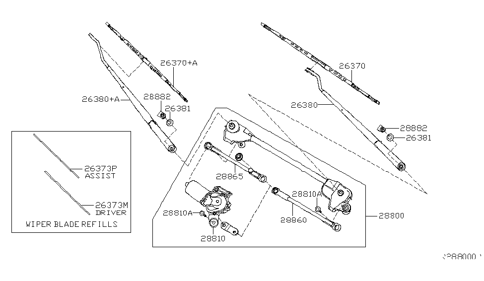 2012 Nissan Frontier Windshield Wiper Nissan Parts Deal