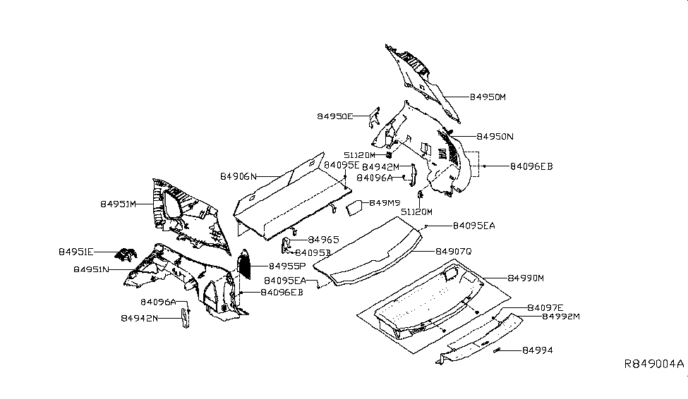 2018 Nissan Rogue Hybrid Trunk & Luggage Room Trimming