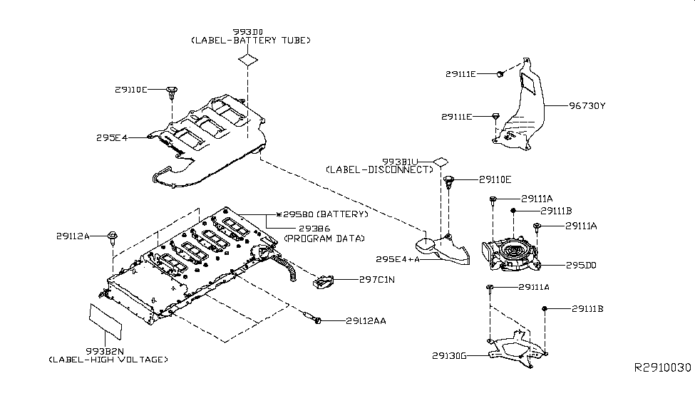 Nissan 295E4-4BC0A Air Duct - Battery