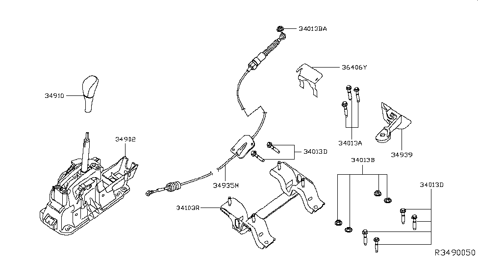 Nissan 34103-3TA0A Bracket-Transverse Control