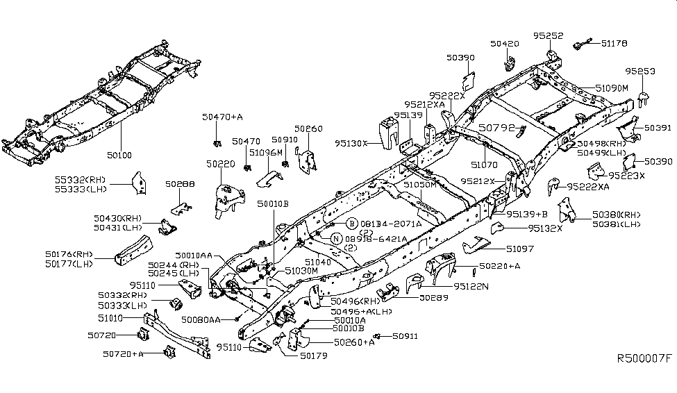 Nissan E0244-EZ0AA Bracket, Frame