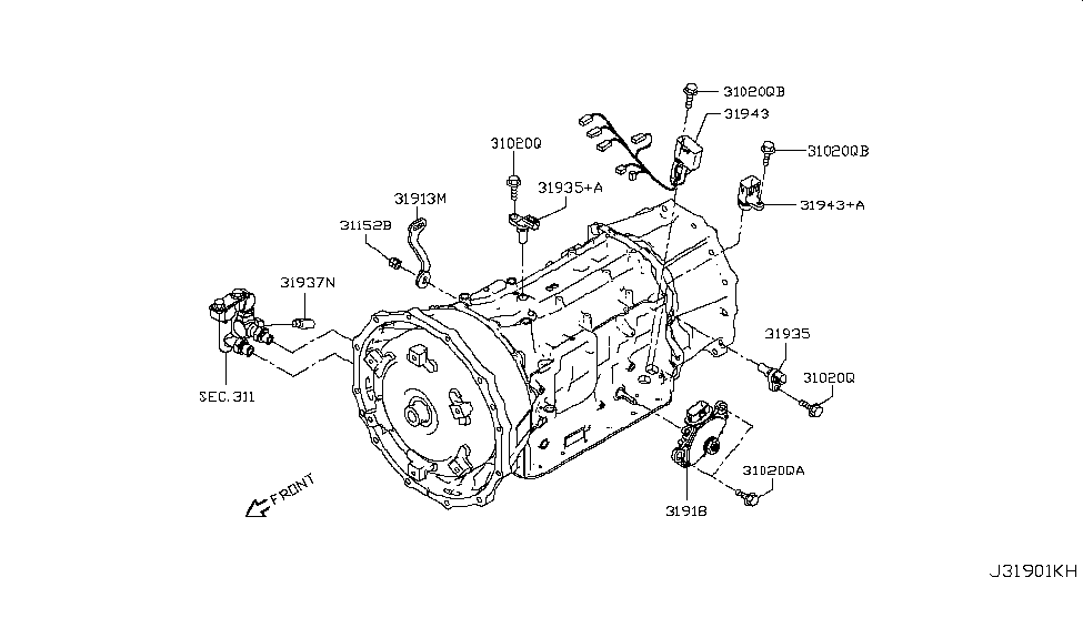 Nissan 31913-EZ00B Rod-Operating