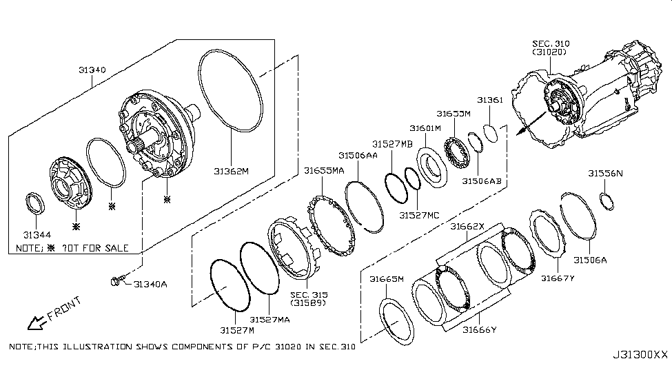 Nissan 31667-3SX0B Plate-Retaining