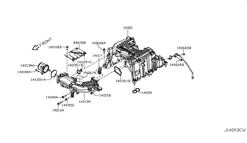 Nissan 99067-EZ40B Label-Engine Code