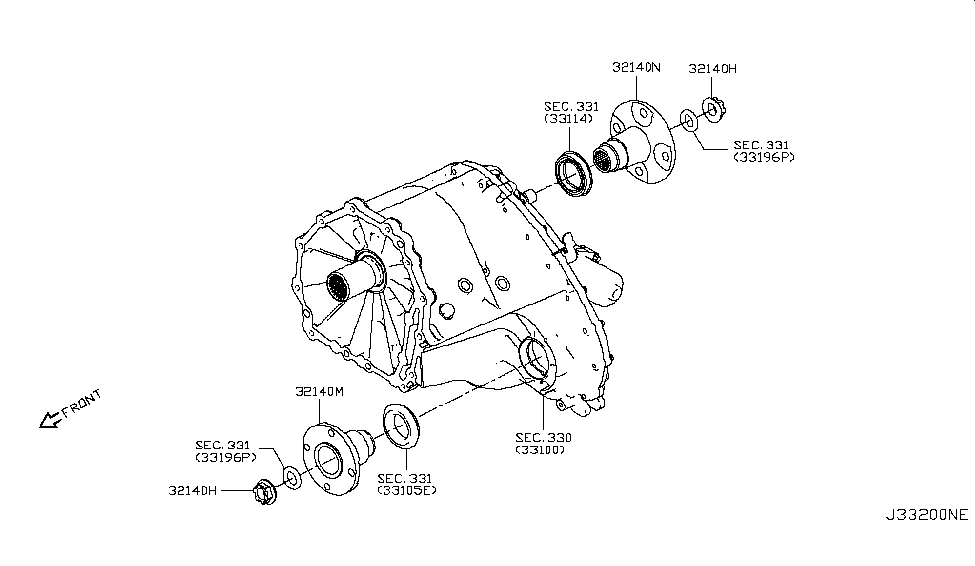 Nissan 33220-EZ00A Flange Assy-Companion