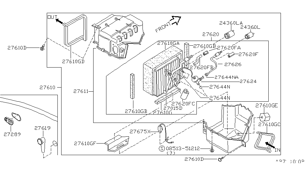 Nissan 27270-9E001 Cooling Unit