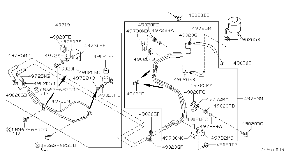 Nissan 49723-9E001 Tube Assembly, Power Steering