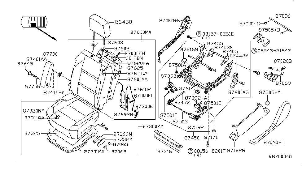 Nissan 87515-ZC110 Power Seat Memory Module