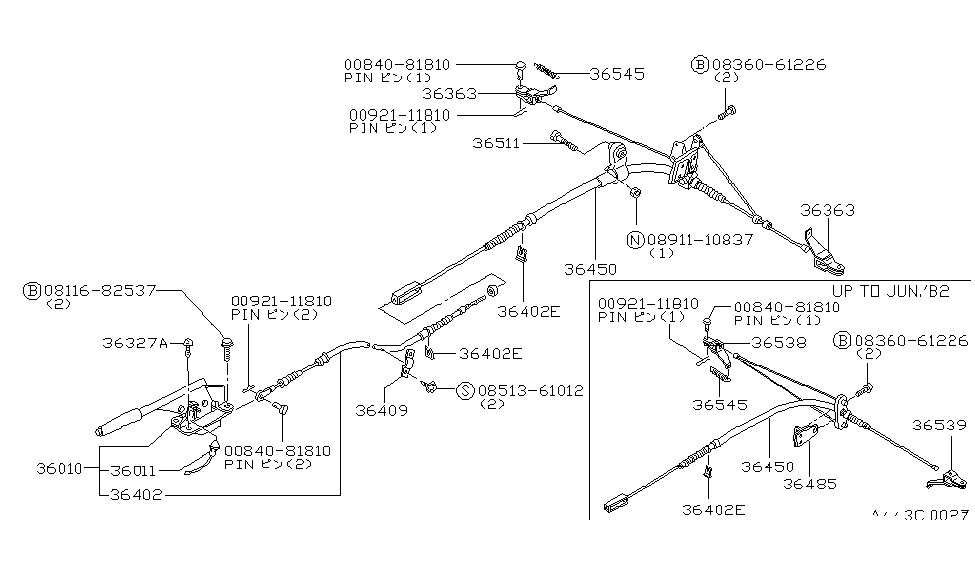 Nissan 36538-W3400 CLEVIS Parking