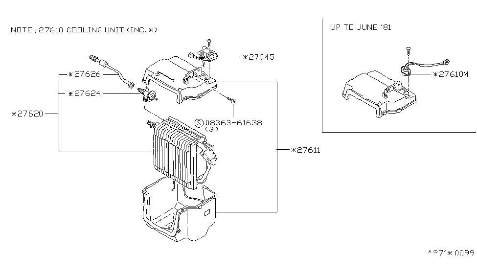 Nissan 27270-W3210 Cooling Unit