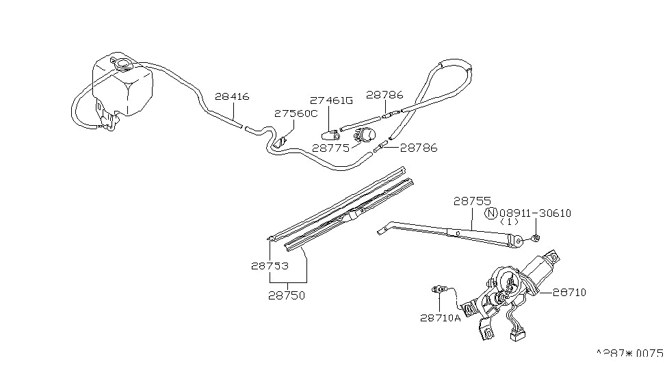 Nissan B8891-W2725 Refill-W/BLADE