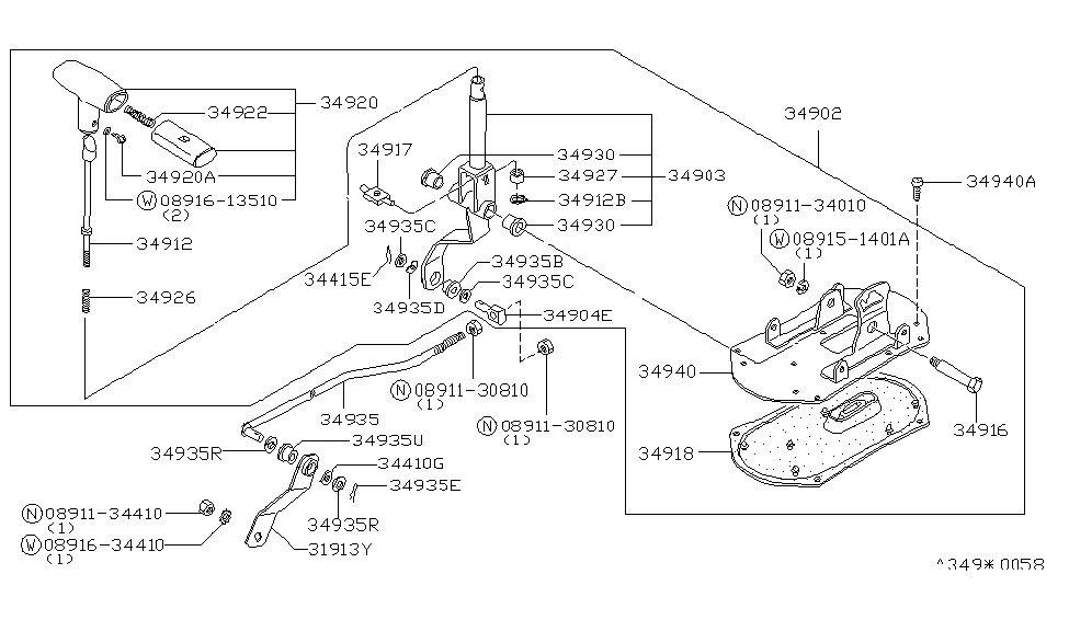 Nissan 34940-W3200 Bracket Assembly