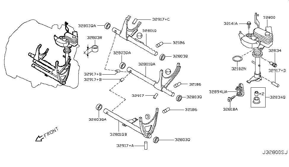 Nissan 32834-00QAF Bush