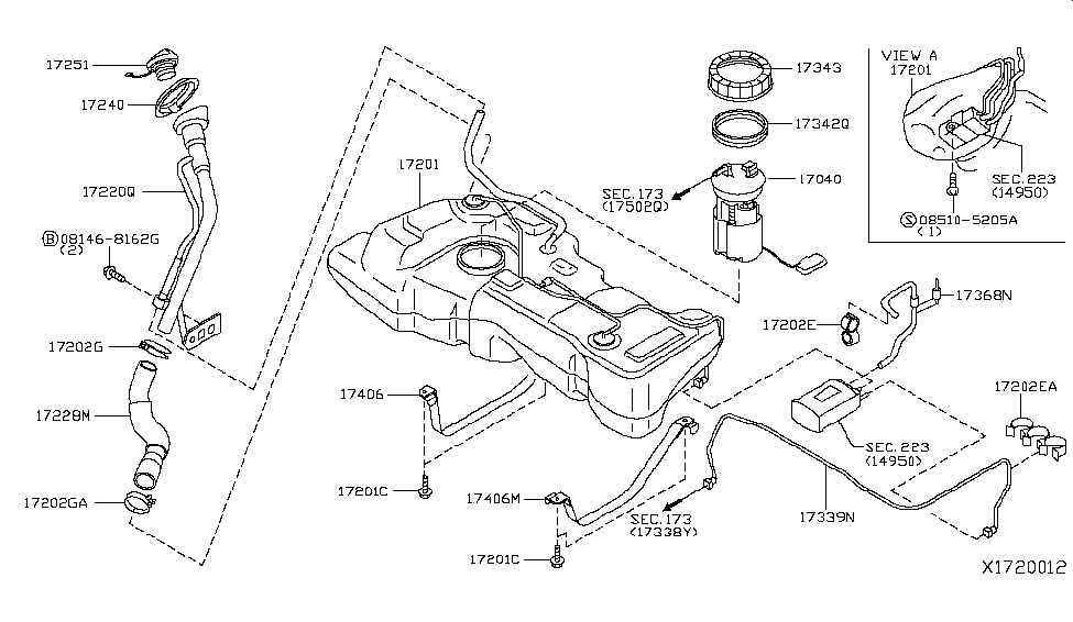 Nissan 17368-ED010 Valve Assembly BREATHER