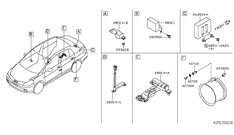 Nissan 25640-9Y010 Buzzer Assy-Entry Card