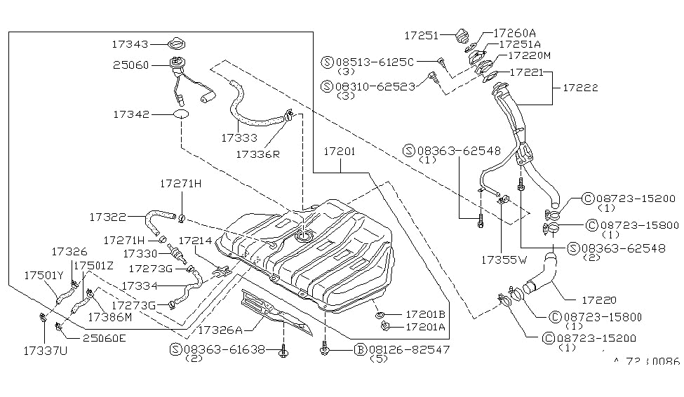 Nissan 17225-D0111 Plate Filler