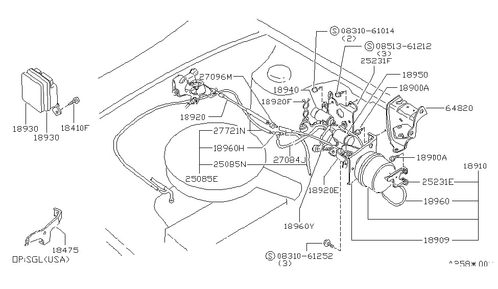 Nissan 18495-D1600 Bracket-Valve