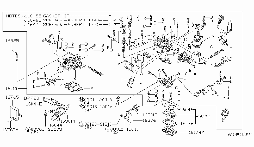 Nissan 16165-D0262 Bracket-Accelerator Wire