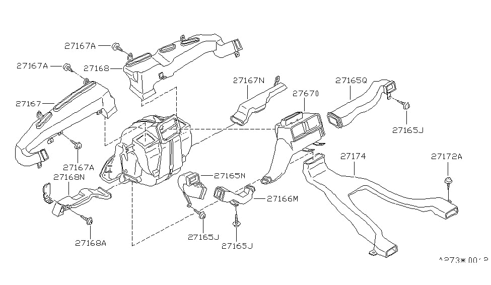 Nissan 27870-D1202 Duct-Side Vent