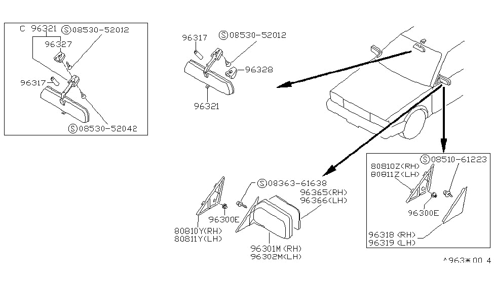 Nissan 96318-57A00 FINISHER-Door Corner RH