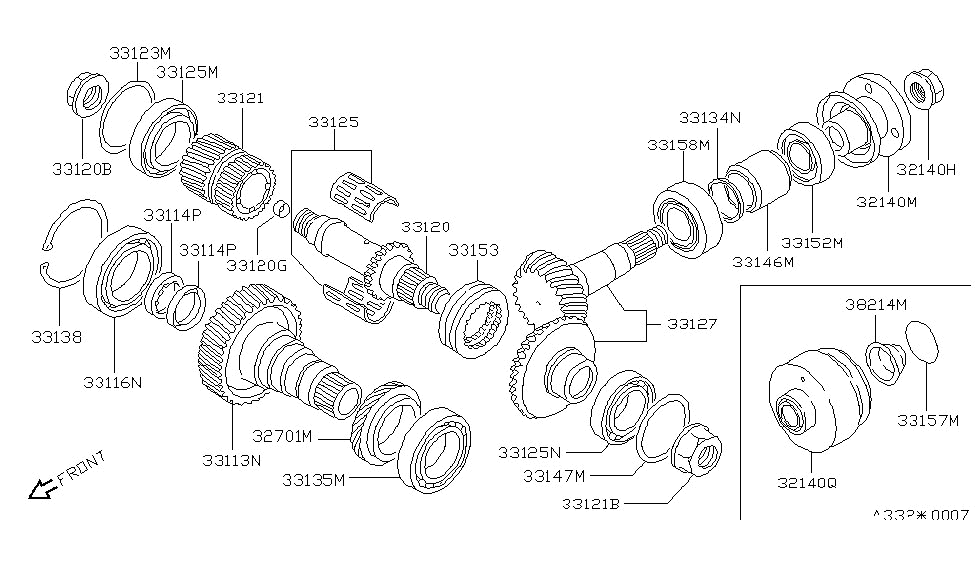 Nissan 33138-10R11 Ring-Snap Ring Gear