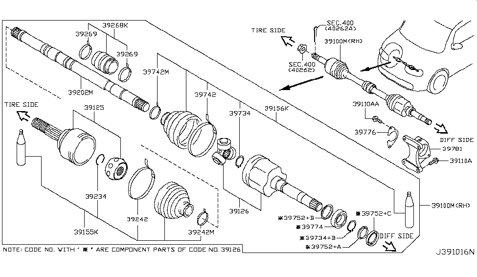 Nissan C974A-CG02H Repair Kit-Dust B00T,Inner