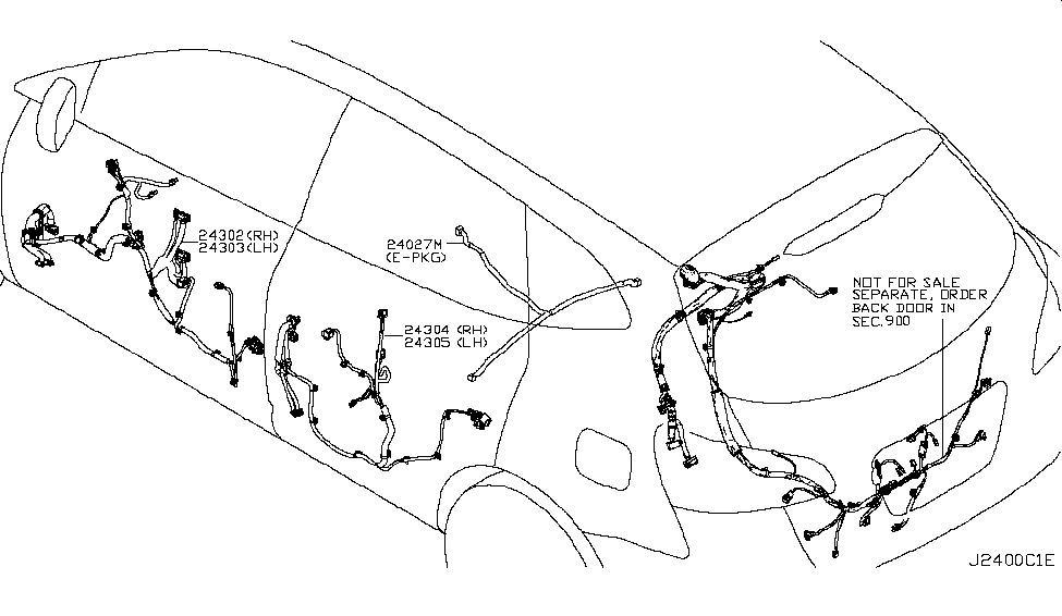 Nissan 24151-4CE0A Harness-Sub,Chassis