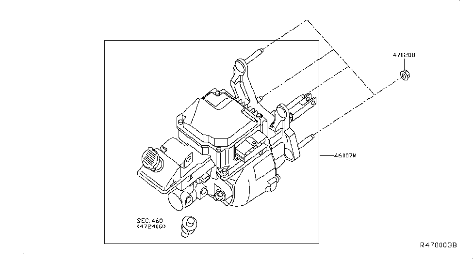 Nissan 46007-4NP0A Control Assembly-Brake