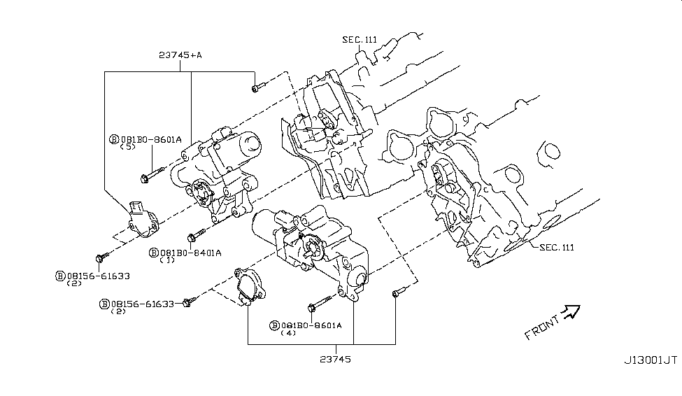 Nissan 081B0-8601A Bolt-Hex