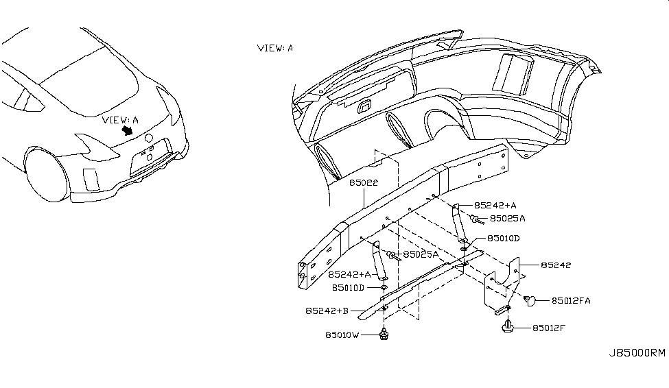 Nissan H5249-1A30D RETAINER-Rear Bumper Lower