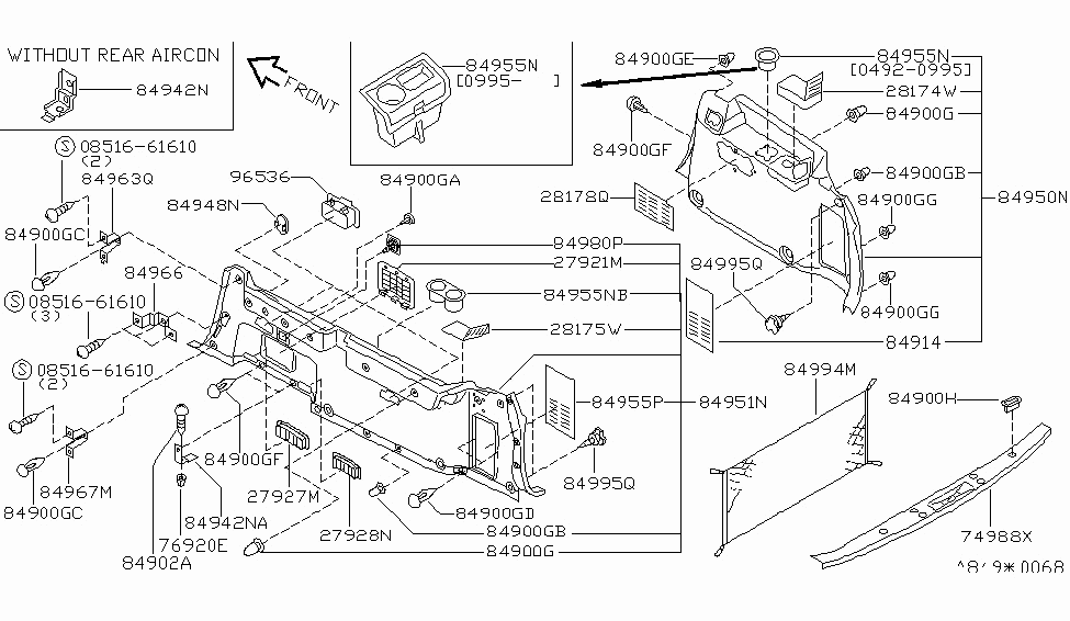 Nissan 84976-0B011 Cup Holder