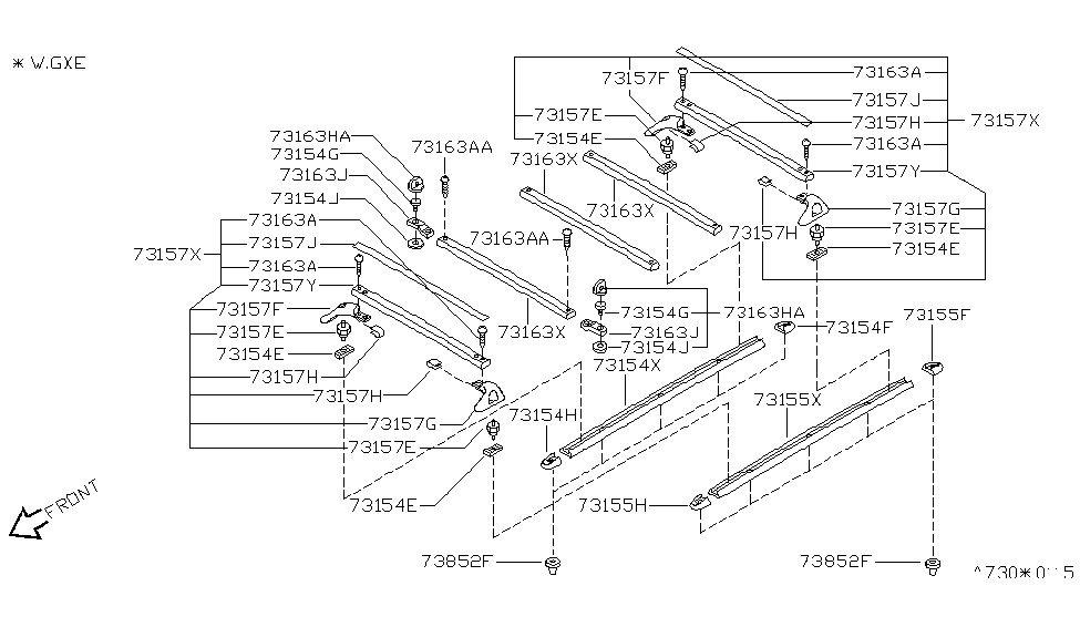 Nissan 48647-0B000 Support-End,LH