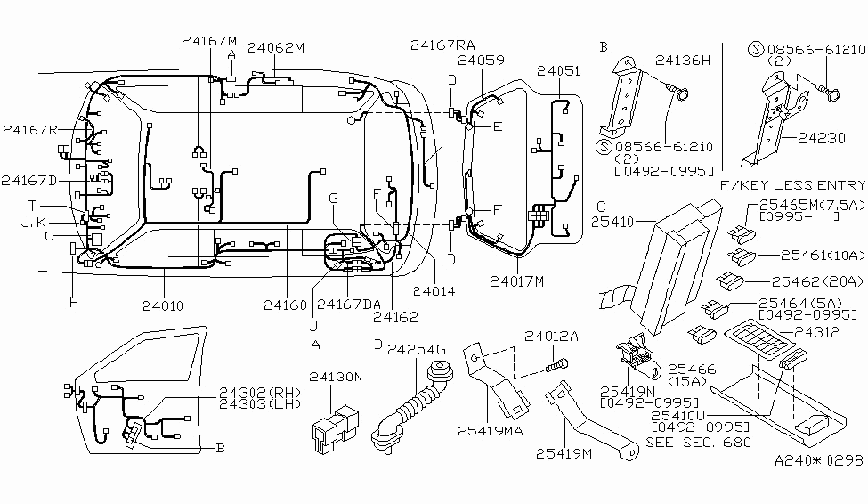 Nissan 24236-0B010 Bracket Assy-Connector