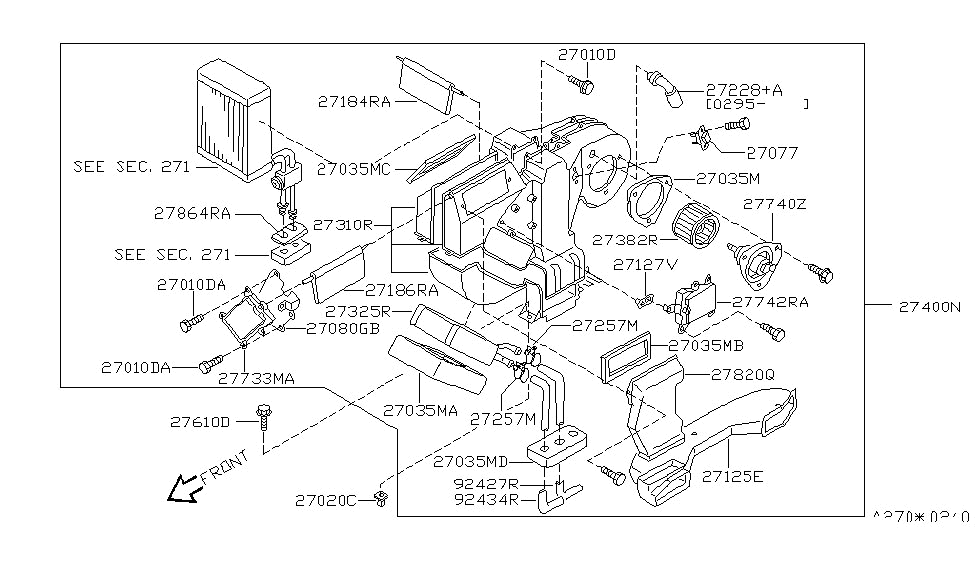 Nissan 27400-0B700 Heating And Cooling Assembly