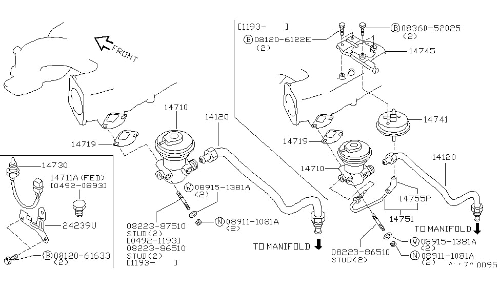 Nissan 24239-0B001 Bracket-Connector