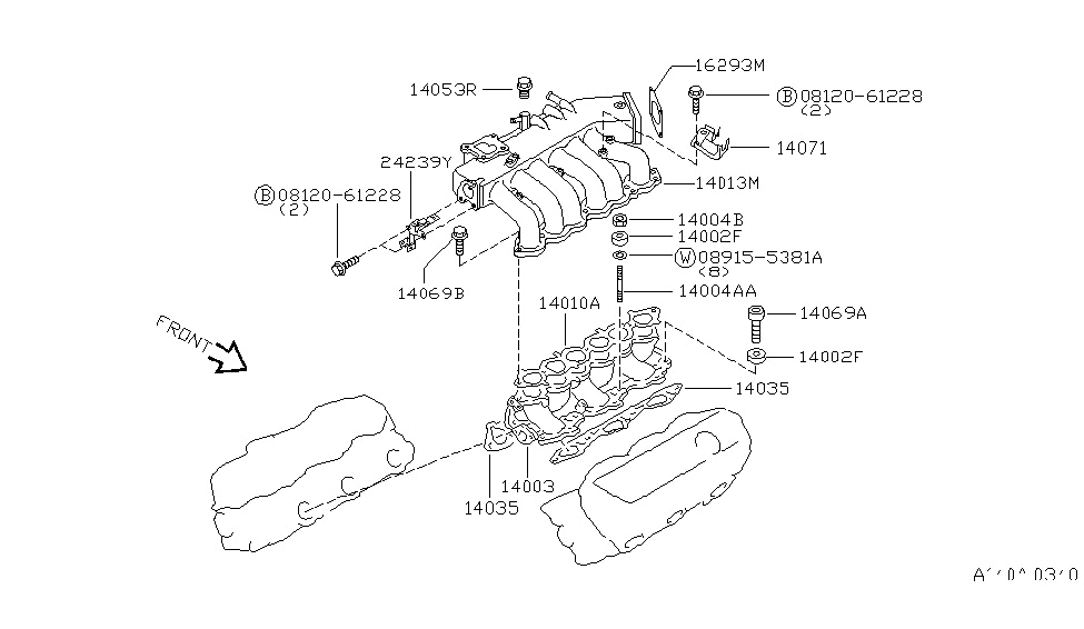 Nissan 24239-1B002 Bracket-Clip