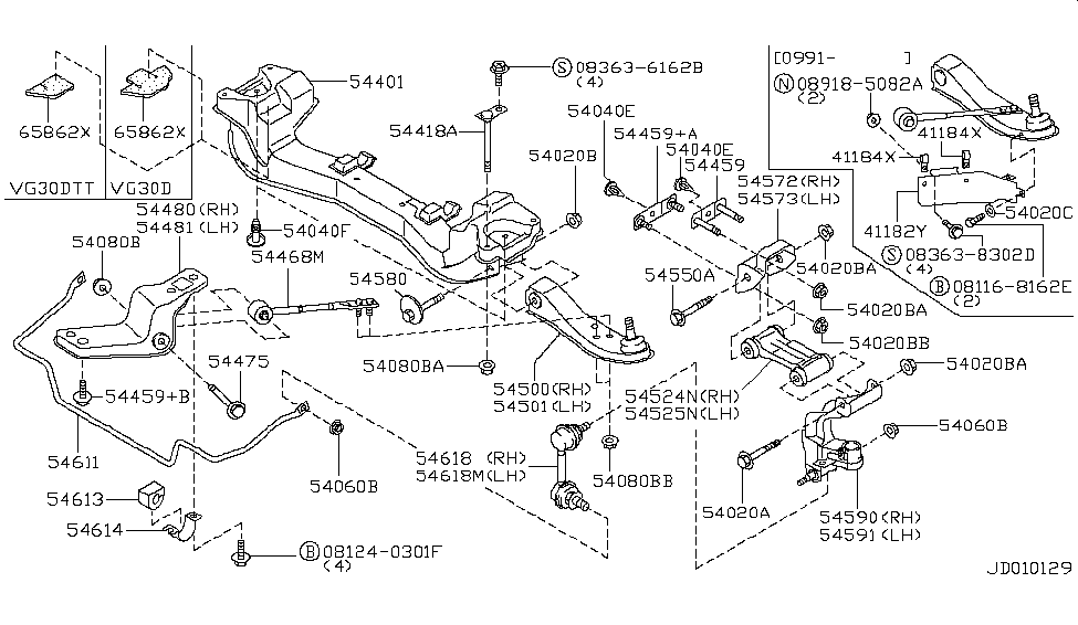 Nissan 54573-44P00 Bracket-Upper Link