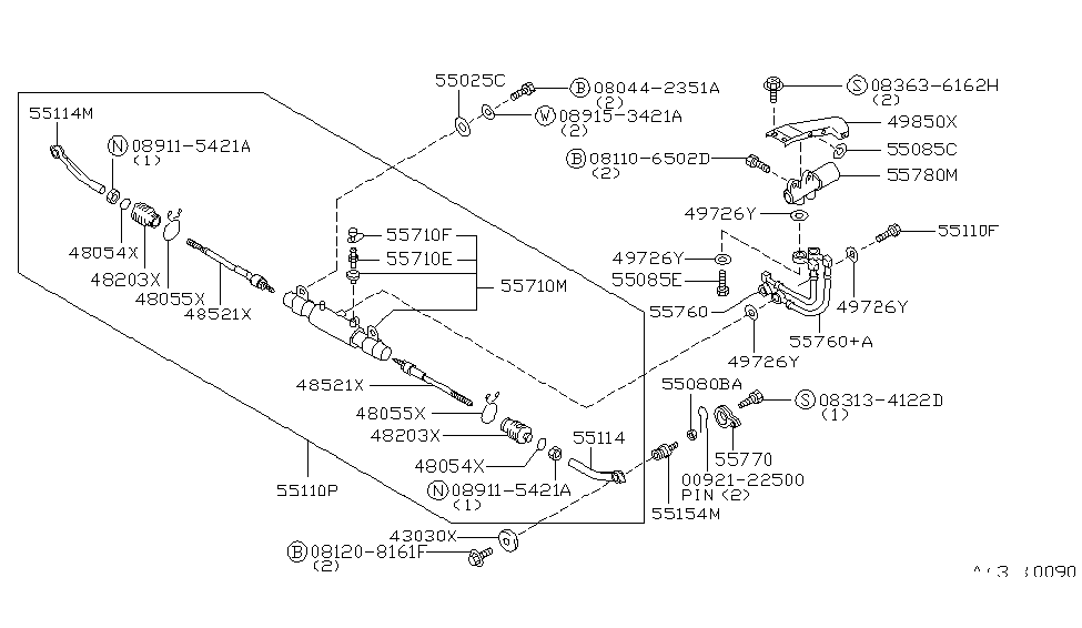 Nissan 55780-31P00 HICAS Fail Safe Valve