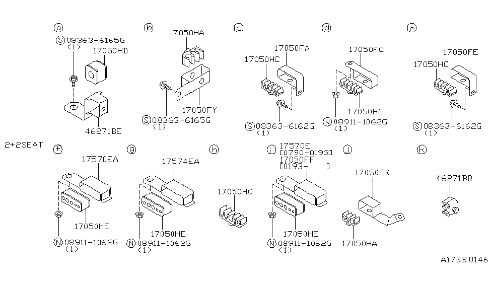 Nissan 17571-32P60 Clip