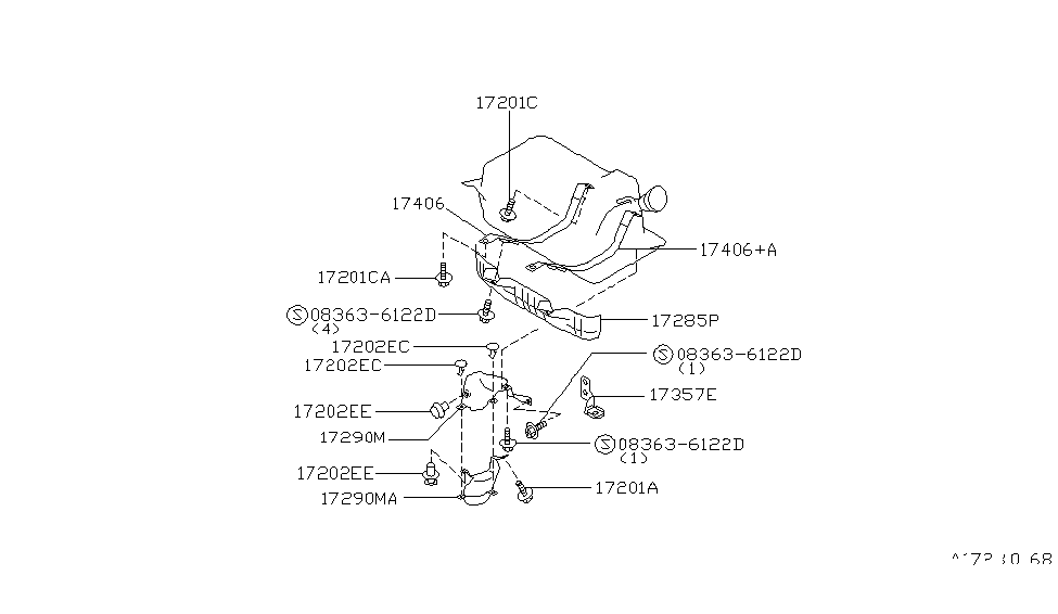 Nissan 17357-32P00 Protector