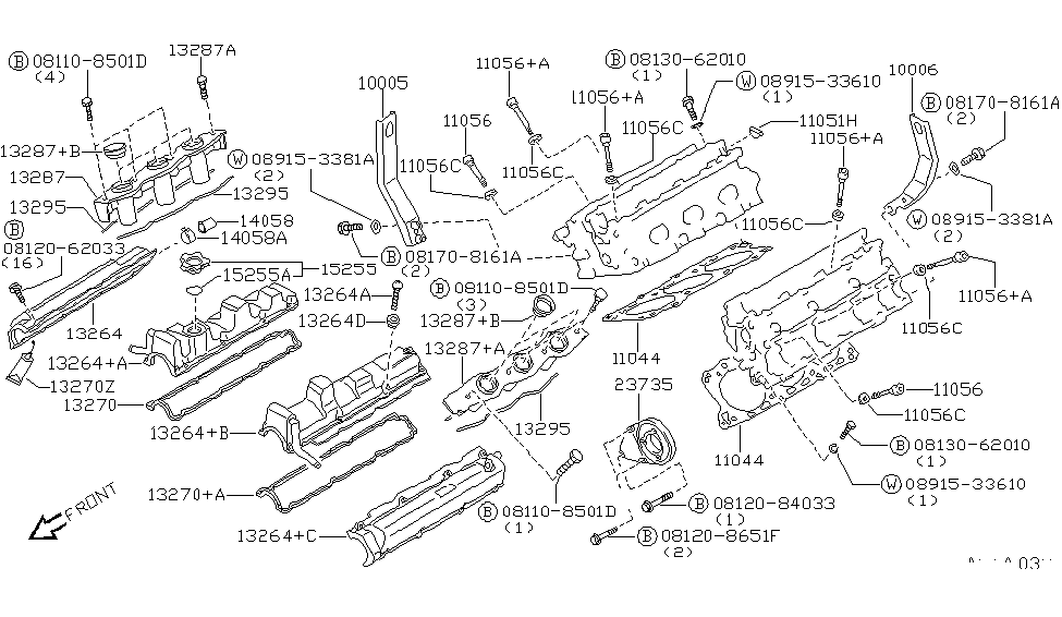 Nissan 23735-F6502 Bracket-Crank Sensor