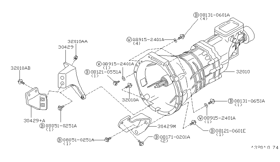 Nissan 30429-33P01 Gusset-Transmission To Engine