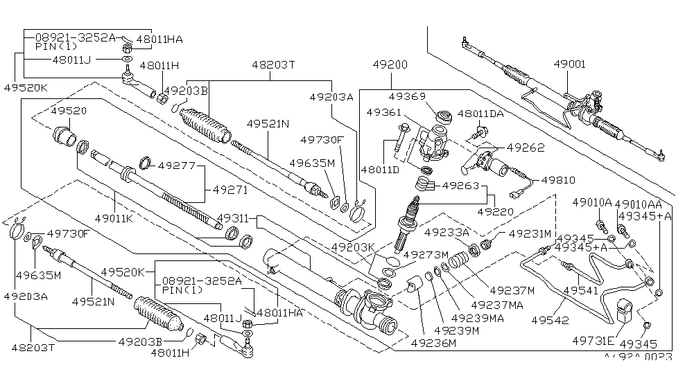 Nissan 48239-F6100 Seat Spring RETAINER Steering Gear