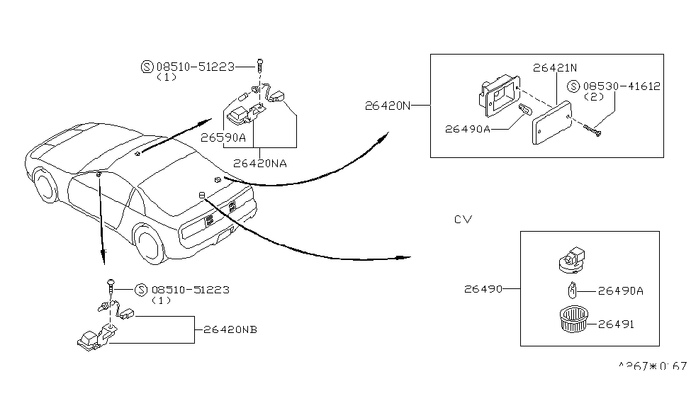 Nissan 26420-30P00 Lamp Assembly-Door Step,RH