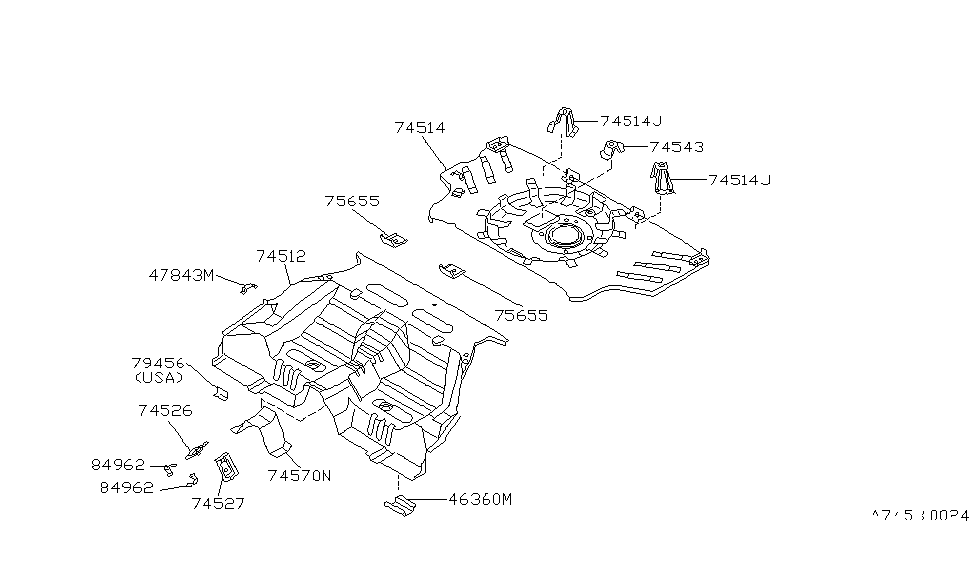 Nissan 36552-32P60 Bracket-Park Brake Mounting Rear RH