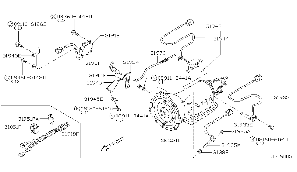 Nissan 24226-41X00 Clip