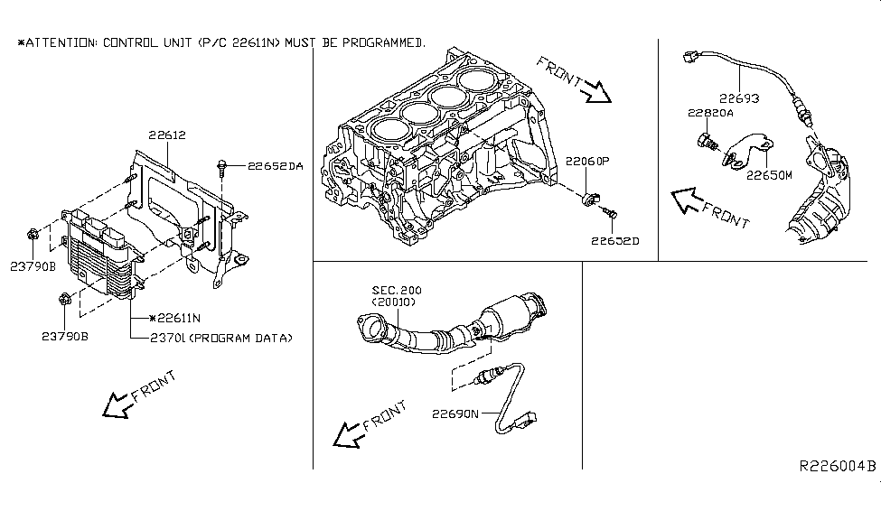 Nissan 22650-3RC0A Bracket