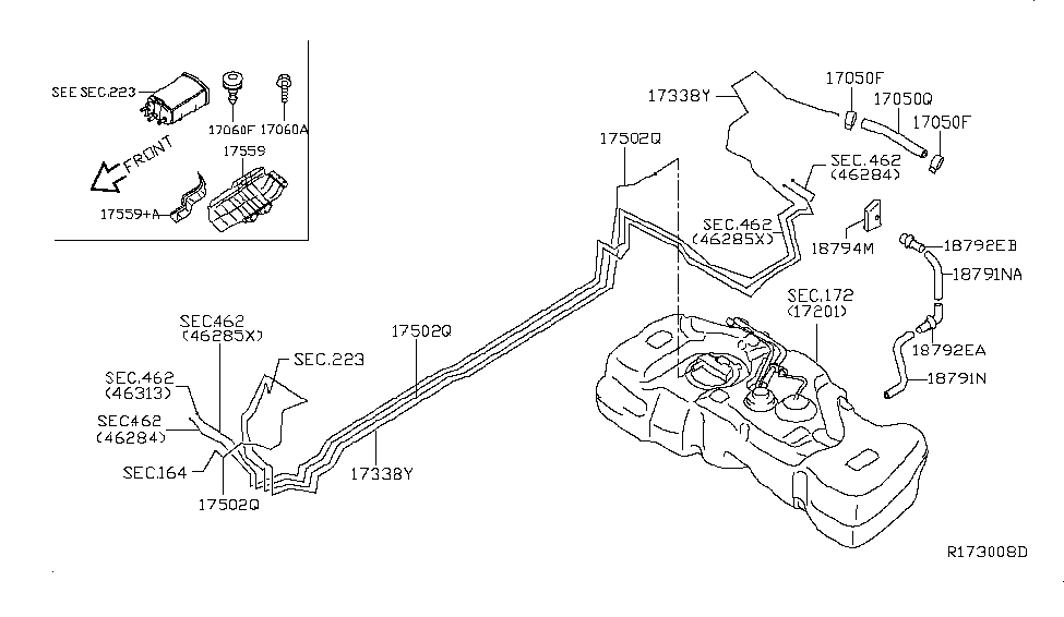 Nissan 17335-4AF0A Hose-Emission Control