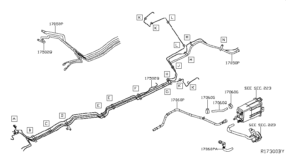 Nissan 17338-3JA0A Tube-Ventilation,Fuel Piping