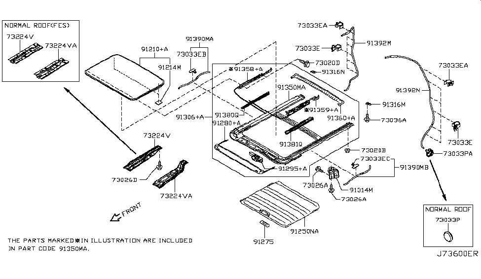 Nissan 91215-1JB2D Guide Assembly SUNSHADE